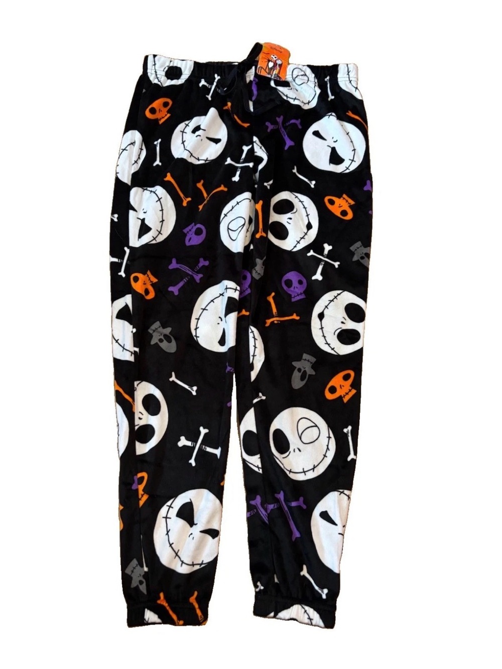 Disney Unisex Jack Skeleton Fleece Joggers/Lounge Pants - Size Small